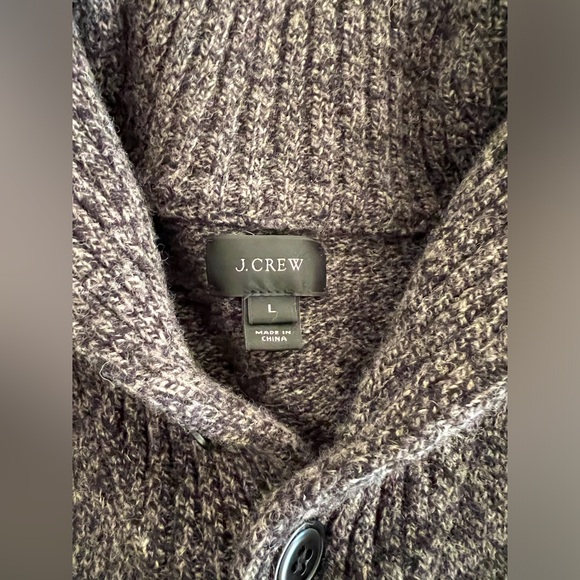 Men’s J. Crew Marled Lambswool Shawl-Collar Sweater - Picture 5 of 13